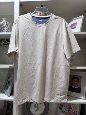 Lands' End Cream t-shirt Top - XL men’s